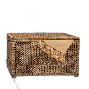 happimessAnada Wicker Weave 30 英寸储物箱 - 棕色水洗 【美国