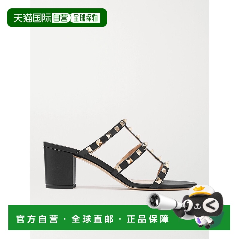 香港直邮valentino 华伦天奴 女士 60 铆钉皮质凉拖 8W2S0C47VOD