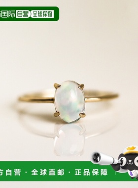 1h可退 日本直邮cui-cui K10YG 黄金材质 细款 单石 欧帕石戒指 7