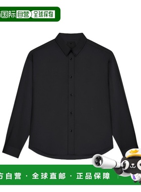 香港直邮GIVENCHY 男士衬衫 BM610214M6001 SS2024 黑色 4G LOGO