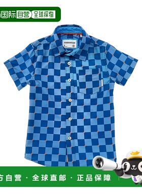 自营 Sovereign Code Stanley AOP 弹力纽扣衬衫 - 蓝色 美国奥莱