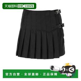 1h可退 香港直邮Prada 普拉达 女士 黑色尼龙迷你半身裙 21H868S2