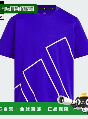 日本直邮日本直邮 adidas 儿童半袖大logoT恤[KA8045] 蓝色三叶草