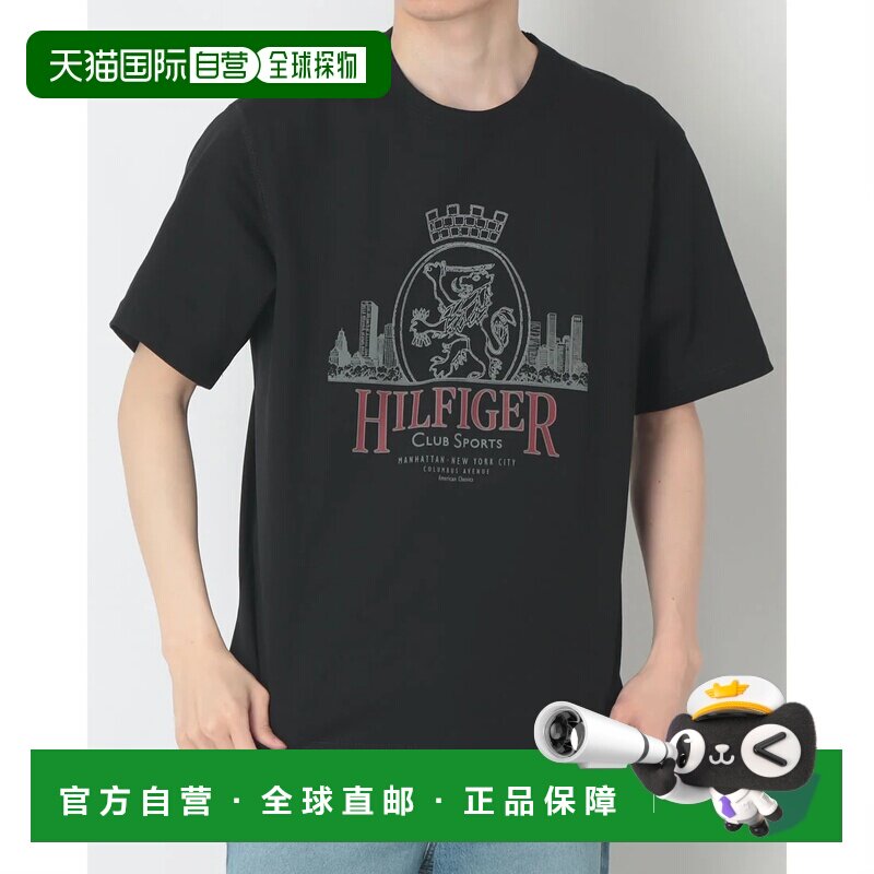 日本直邮TOMMY HILFIGER 传承系列 徽章 黑色短袖T恤男装