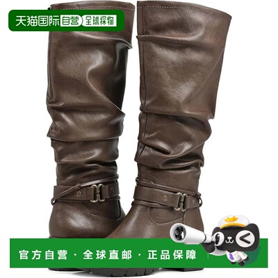 自营White Mountain Crammers Boots Womens Brown Leather Ankle