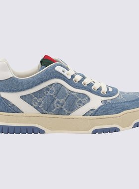GUCCI 女士运动鞋 838831FAEVU4645 AW2025 蓝色 Re-Web 运动鞋