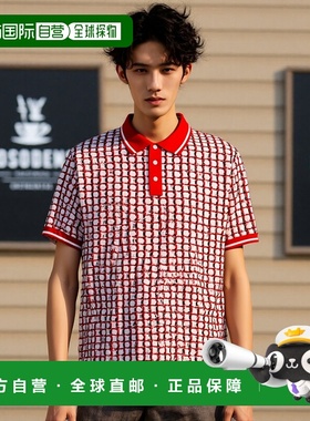 韩国直邮MALBON GOLF男士T恤M4221PTS23RED Patten polo T男装