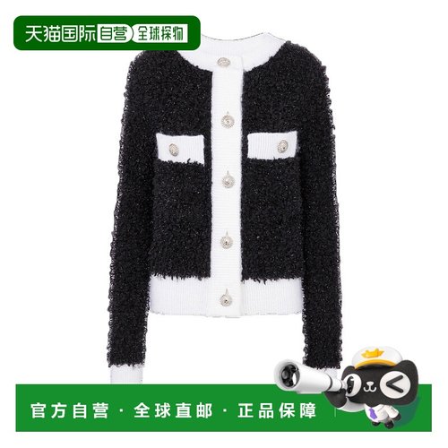 香港直邮Balmain 圆领长袖羊毛马海毛针织衫 BF0KL125KF19