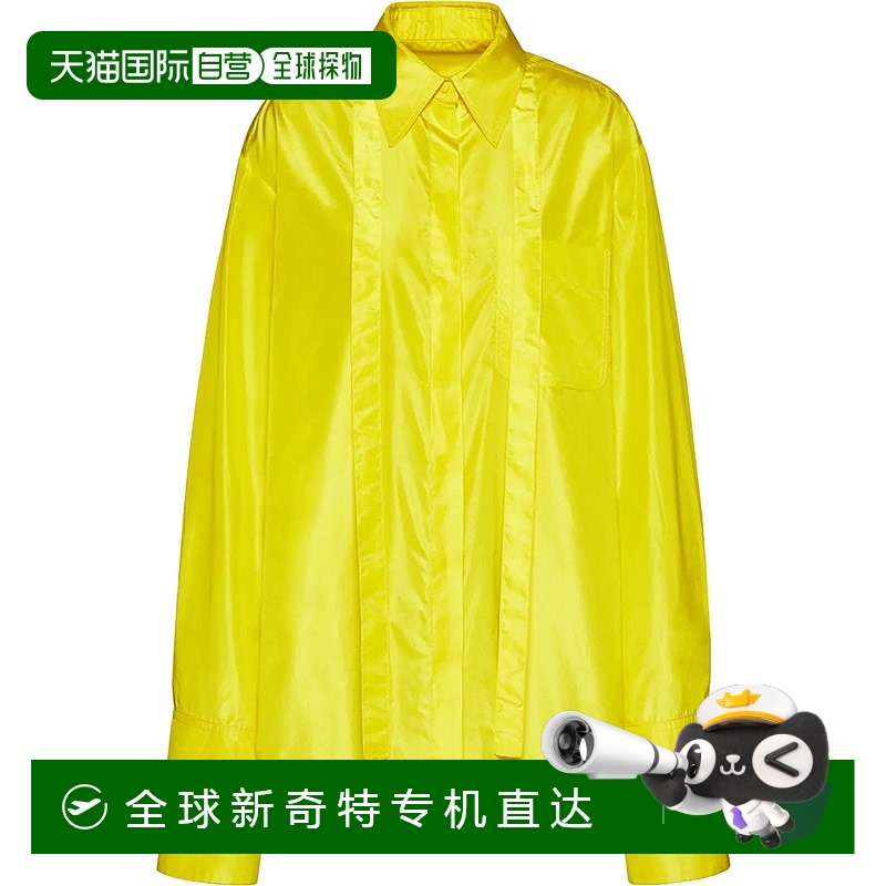 自营 valentino华伦天奴长袖丝绸衬衫-黄色 【美国奥莱】直发
