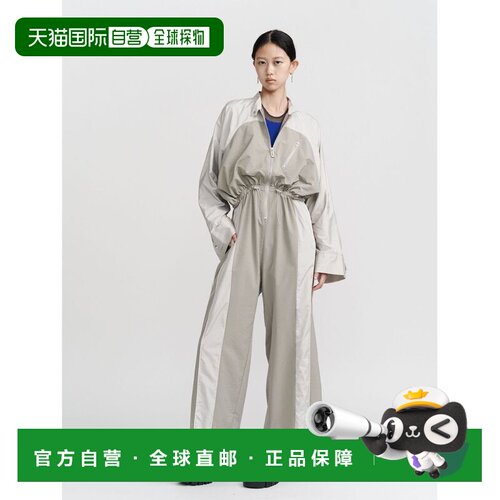 UN3D. 女装 宽松立体剪裁连体裤 半松紧腰围侧拼色设计 522620301
