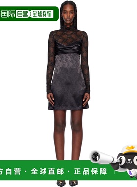 1h可退 香港直邮潮奢 versace 范思哲 女士 黑色 Lace Flowers 连