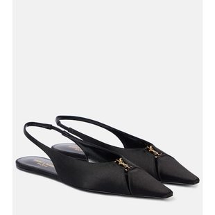 圣罗兰 女士 Babylone 潮奢 露跟平底鞋 Laurent crêpe Saint