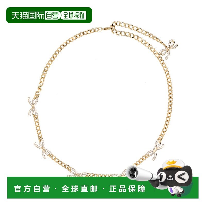 1h可退 香港直邮潮奢 Self-Portrait 女士 BOWS 水晶项链 AW25607