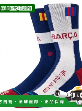 日本直邮STANCE 男士足球袜FC Barcelona CROSS A558D21FCC NVY合