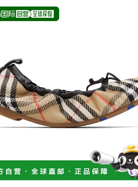 1h可退 香港直邮潮奢 Burberry 巴宝莉 女士 黄褐色 Check Fawn