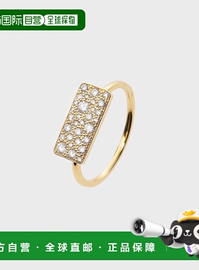 日潮跑腿COCOSHNIK K18钻石随机密镶方形戒指 405-61945