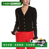 Cardigan Shelli Ruffle 自营Laundry Rib Segal Trim black