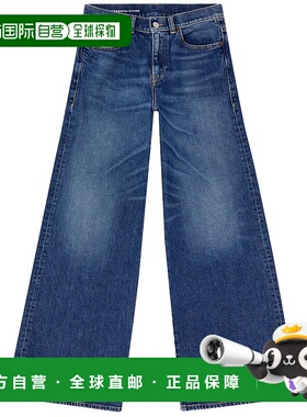 香港直邮DIESEL 女士牛仔裤 A0362409L2101 SS2025 蓝色直筒裤