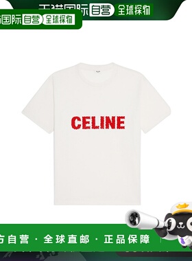 1h可退 香港直邮Celine 思琳 男士 短袖T恤 2X15M671Q white白色