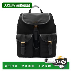 香港直邮BURBERRY 女士双肩包 81092451 AW2025 黑色 尼龙双肩包