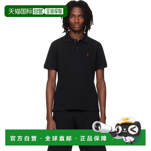 1h可退 香港直邮Ami Paris 男士 AMI Paris 黑色 Cotton Ami de C