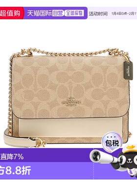 香港直邮Coach蔻驰 女包 奥莱款迷你女士PVC配皮单肩斜挎包CW206I