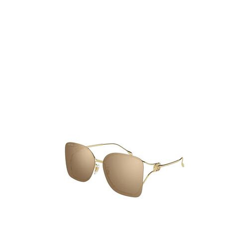 GUCCI 女士眼镜 GG1713S003 SS2025 花色 无框太阳镜