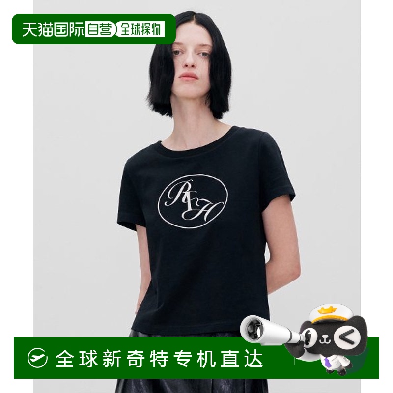 韩国直邮RE RHEE 女士女装T恤RP2TOO082-0 ROUND LOGO ORGANIC COT