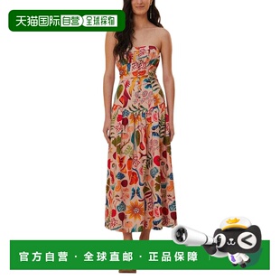 自营farm rio法姆里约大号连衣裙-红色 美国奥莱直发长裙性感