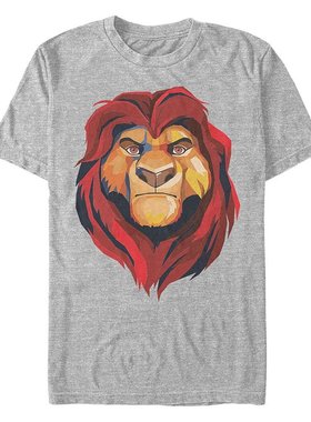 Fifth Sun|迪士尼男士狮子王穆法萨几何短袖 T 恤