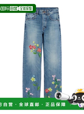 1h可退 香港直邮Celine 腰带环牛仔裤 RP0HJ930F.