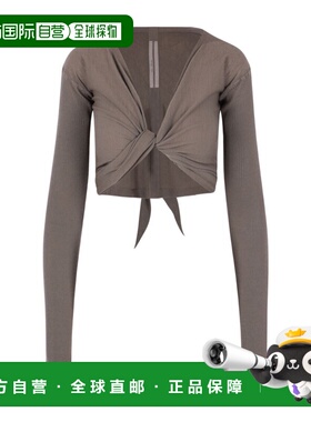 香港直邮RICK OWENS 女士针织衫 RP01F6645M34 SS2026 灰色 长袖