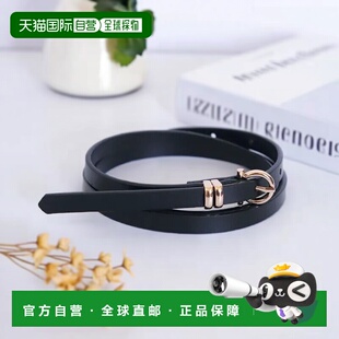 1h可退 日本直邮florist 女士真皮细腰带 圆形金色扣环 简约高贵