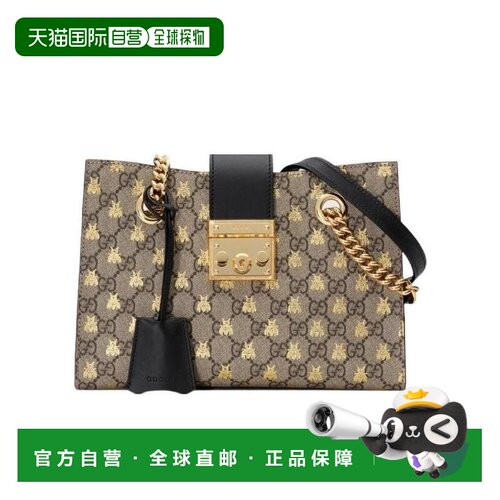 自营1h可退 Gucci Padlock系列小号GG蜜蜂肩背包 4981569F26G古驰