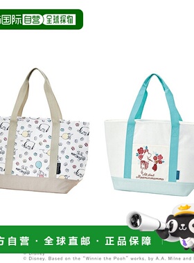 日本直邮亚麻风格手提冷藏购物袋2 种设计 KCTSJ1 [disneyzone]