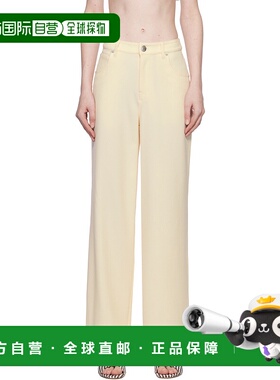 1h可退 香港直邮潮奢 Staud 女士 灰白色 Grayson 长裤 R25R4111C