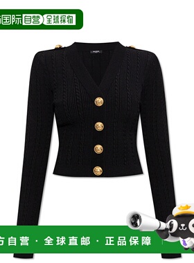 香港直邮BALMAIN 女士针织衫 FF1KL245KI500PA AW2025 黑色 Long