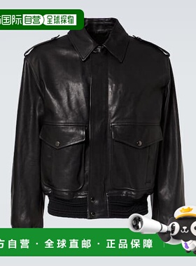 1小时内可退 香港直邮Burberry 巴宝莉 男士 皮革短夹克 001302