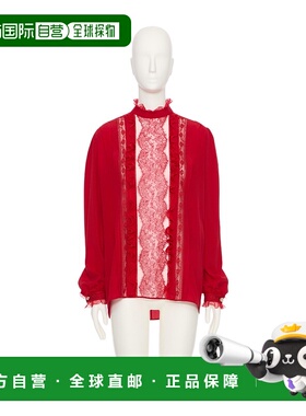 香港直邮VALENTINO 女士衬衫 BAEAD590FR9M  CO长袖红色