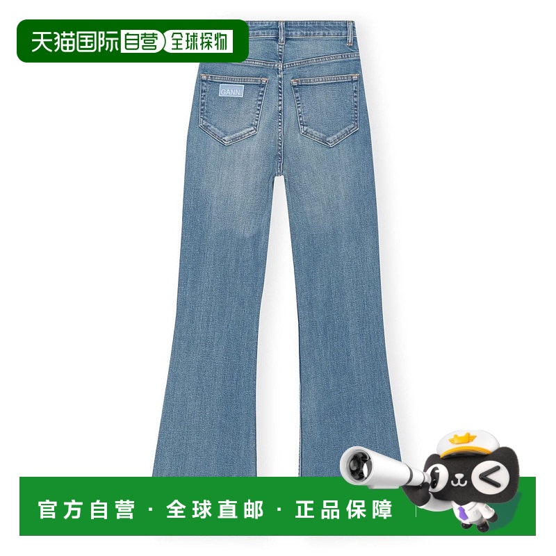 1h可退 香港直邮GANNI 女士牛仔裤 J1374091 蓝色 水洗 IRY 牛仔