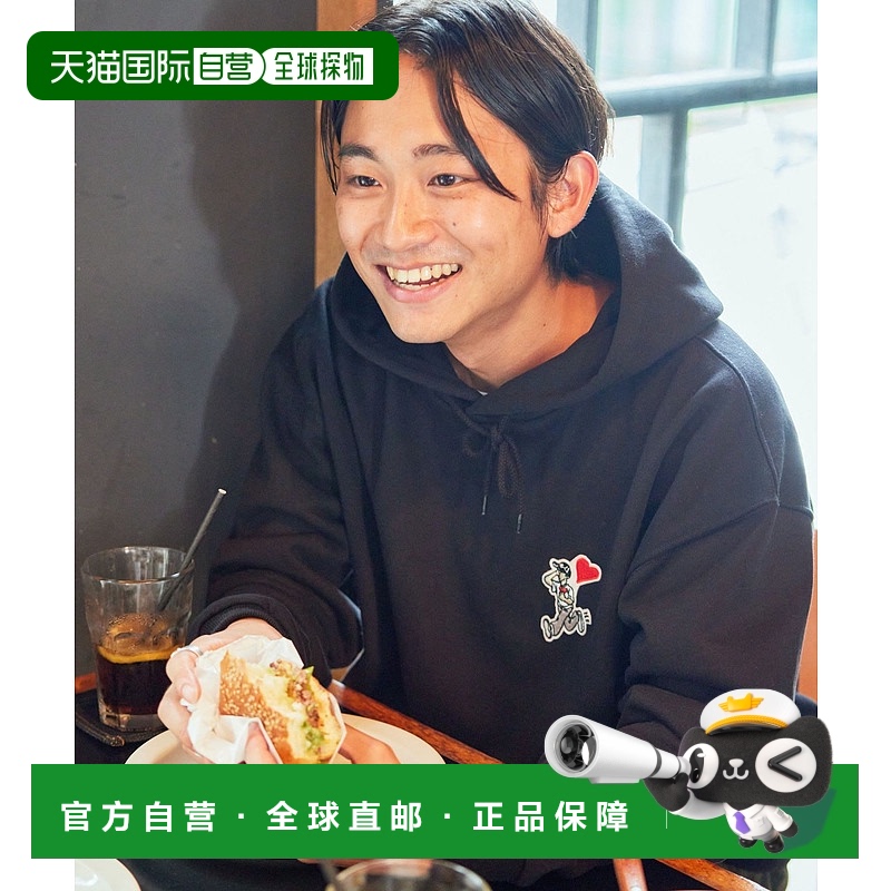 日本直邮KAOYORINAKAMI联名FREAKS STORE男士Punch Boy印花连帽卫