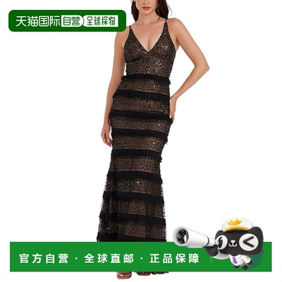 自营Dress The Population Guinevere Mermaid Gown - black 美国