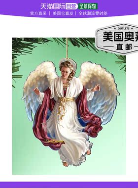 Designocracy 地球上的和平天使木饰品 2 件套 Dona Gelsinger 假