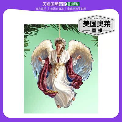 Designocracy 地球上的和平天使木饰品 2 件套 Dona Gelsinger 假