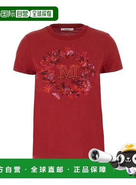 香港直邮MAX MARA 女士T恤 ELMO008 SS2024 红色 Tiziano red cot