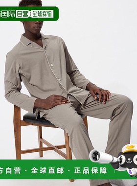 日潮跑腿UNIQLO优衣库 Airism 棉质睡衣套装 33 KHAKI MEN XS 479