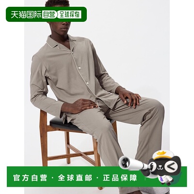 日潮跑腿UNIQLO优衣库 Airism 棉质睡衣套装 33 KHAKI MEN XS 479