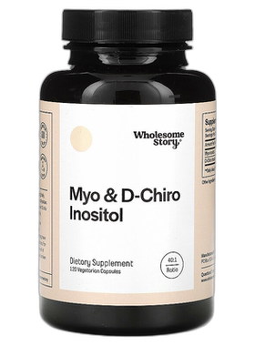 香港直邮Wholesome Story,Myo-肌醇和 D-手性肌醇，120 粒素食胶