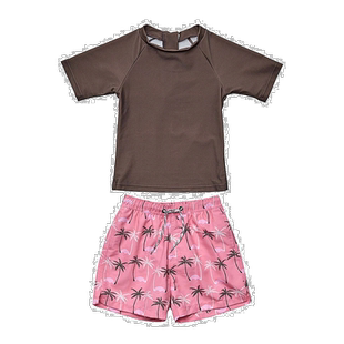 自营 Snapper Rock Palm Paradise 可持续婴儿游泳套装 - 粉色 美