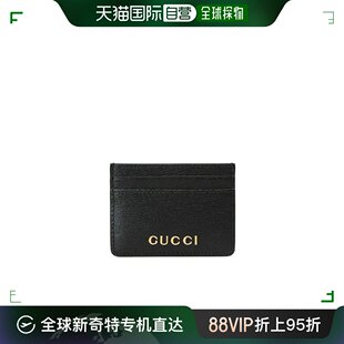 Gucci 香港直邮潮奢 古驰 99新未使用 女士徽标细节卡包